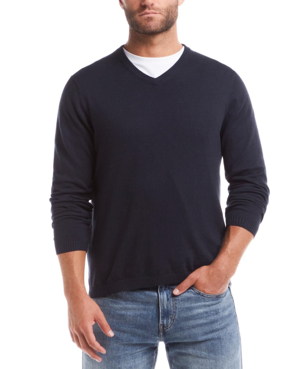 Weatherproof Vintage Mens Long Sleeve V-Neck Cotton Cashmere Sweater Product Image