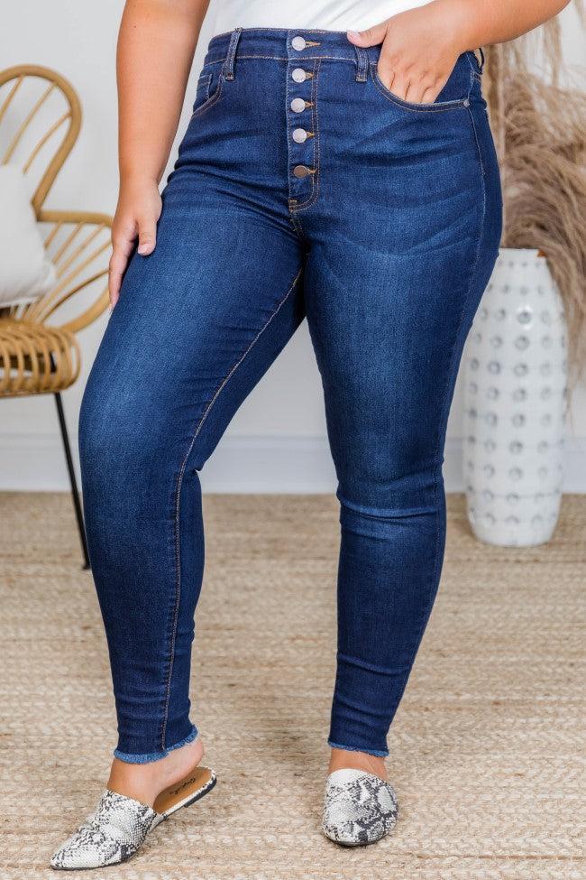 Chelsie Dark Wash Jeans FINAL SALE Product Image