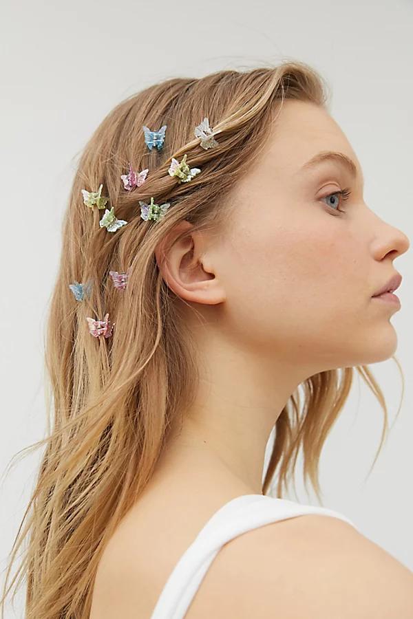 Urban Renewal Vintage Colorful Mini Butterfly Clip Set, Womens at Urban Outfitters Product Image