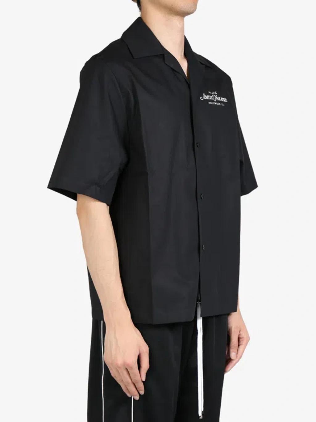 AMIRI Men's  Theatre Cotton Camp Shirt In 001 Black Product Image