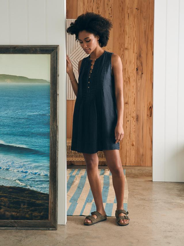 Isha Basketweave Dress - Washed Black Female Product Image