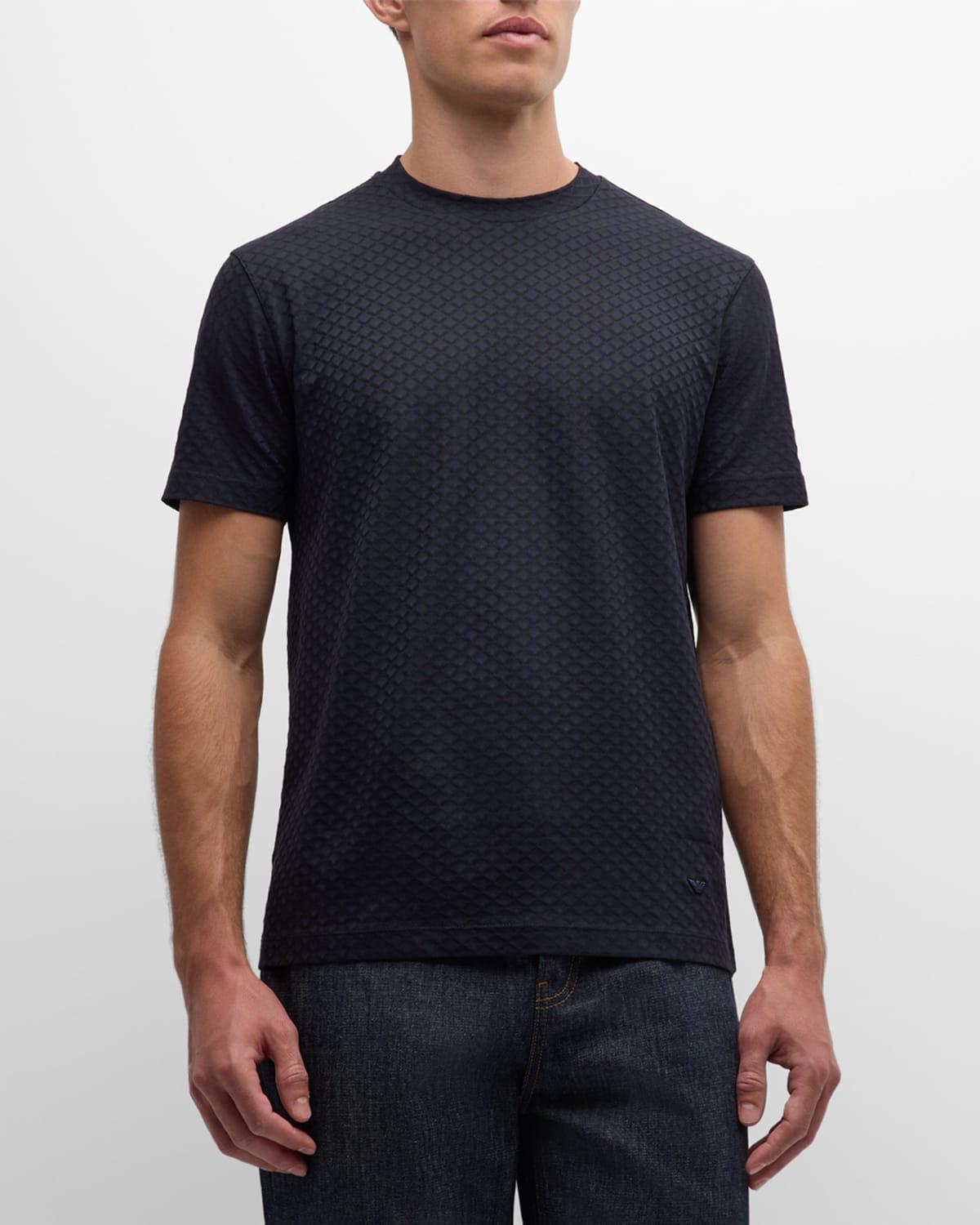 Mens Cotton Tonal Diamond Crewneck T-Shirt Product Image