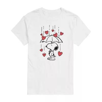 Juniors Womens Crew Neck Short Sleeve Peanuts Snoopy Graphic T-Shirt Product Image