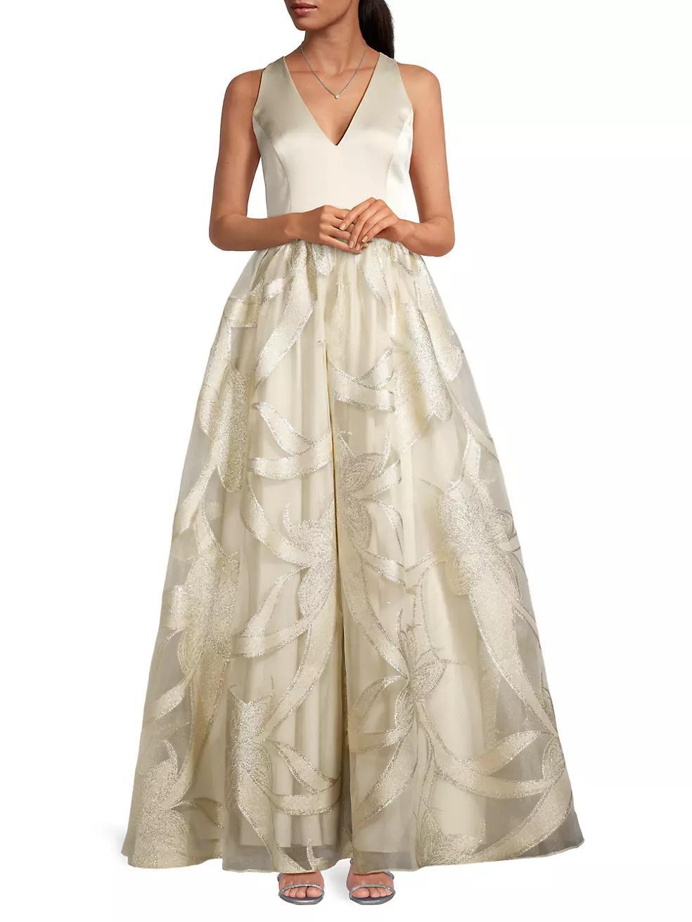 Metallic Jacquard Ballgown Product Image