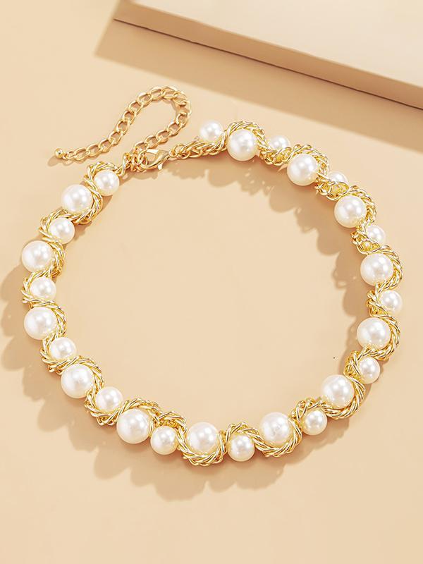 Pearl Geometric Necklaces Accessories Product Image