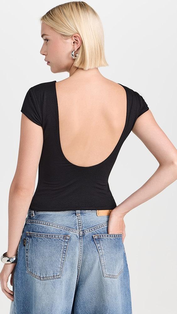 AFRM Lola Cap Sleeve Open Back Top | Shopbop Product Image