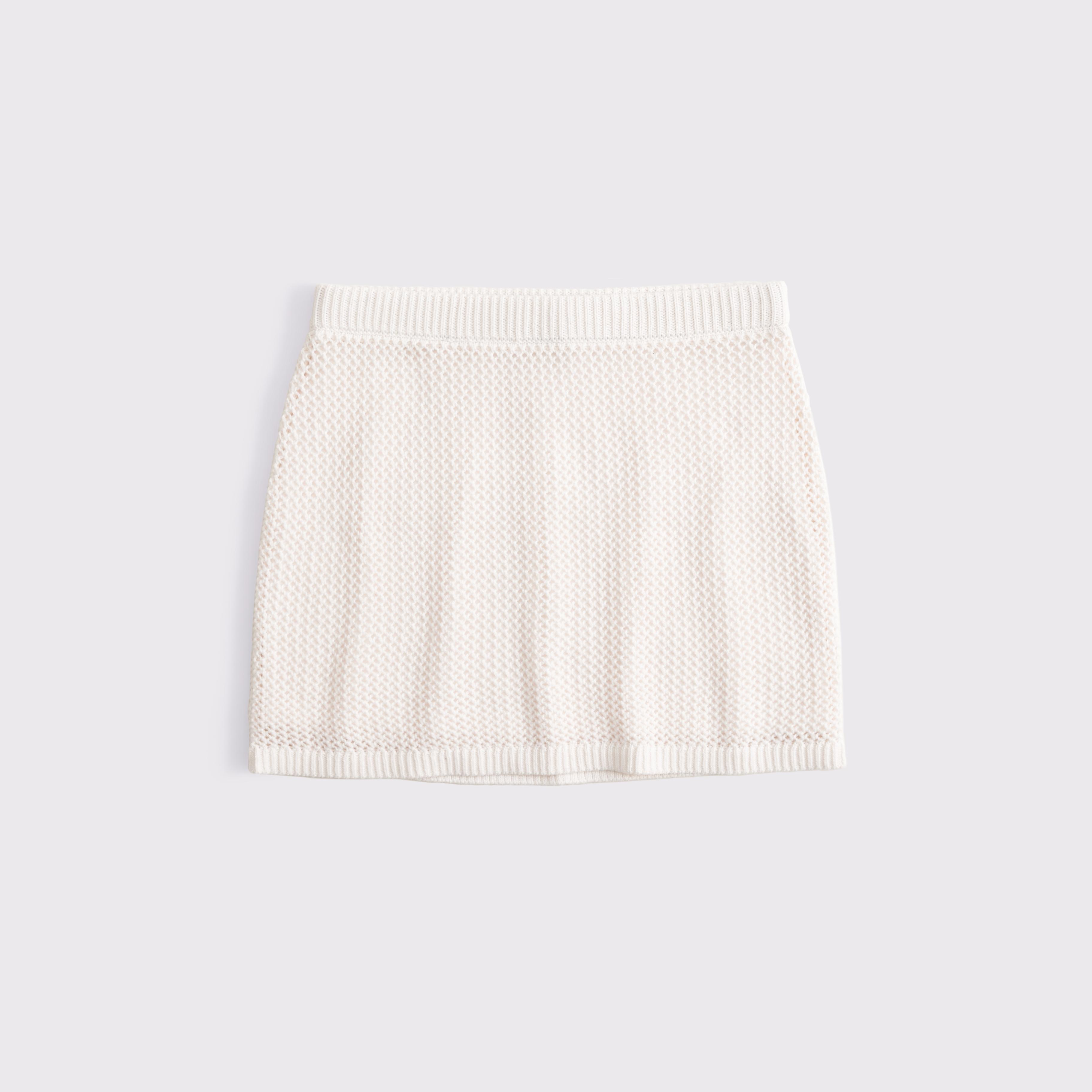 Mid Rise Crochet-Style Mini Skirt Product Image