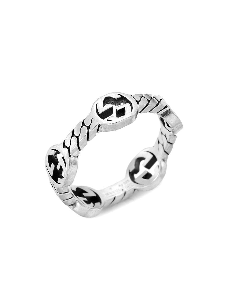 Womens Sterling Silver Interlocking G Ring Product Image