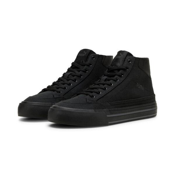 PUMA Court Classic Vulc Mid Men's Sneakers in Black/Shadow Grey Product Image