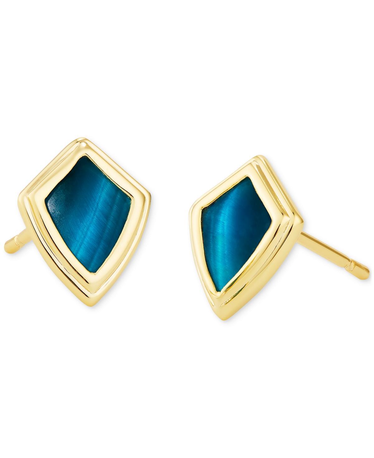 Kendra Scott 14k Gold-Plated Framed Stone Stud Earrings Product Image