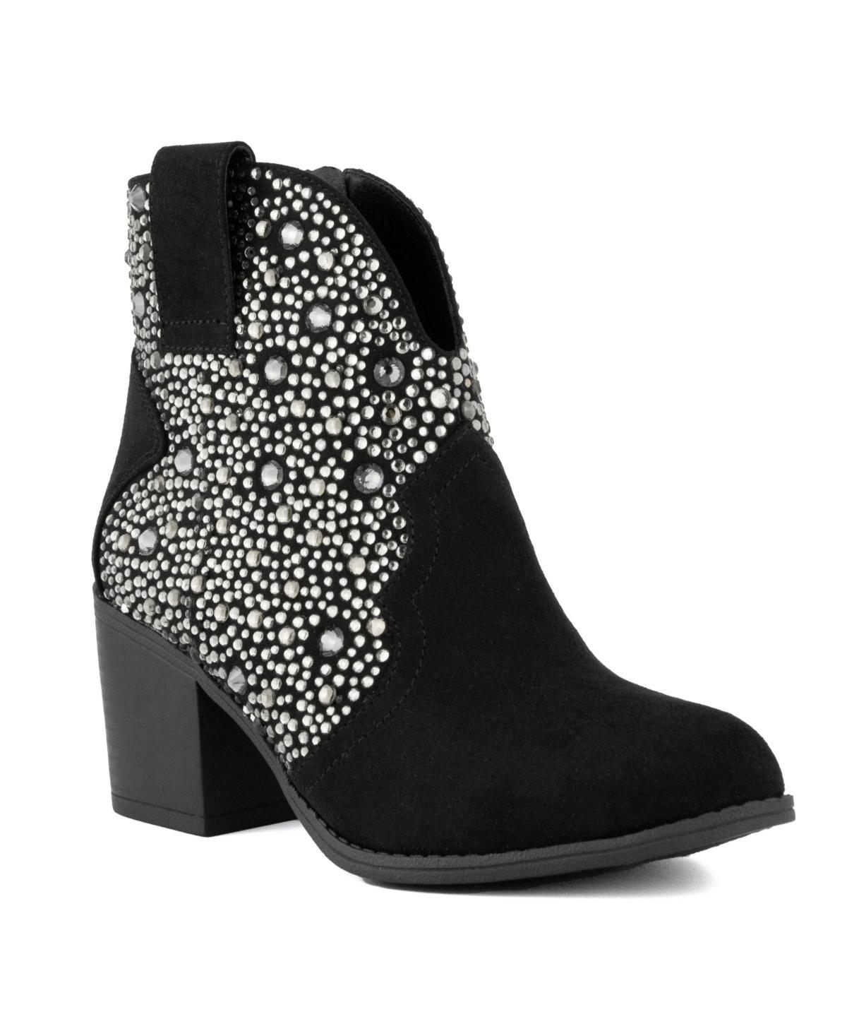 sugar Comet Womens Rhinestone Ankle Boots Product Image