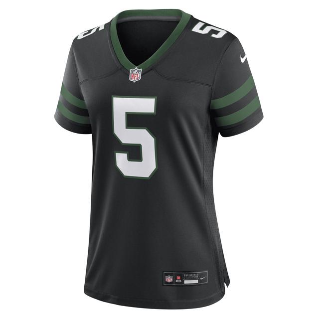 Nike Womens Garrett Wilson Legacy New York Jets Game Jersey - Black Product Image