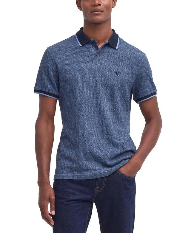 Barbour Mens Powburn Jacquard Short Sleeve Polo Shirt Product Image