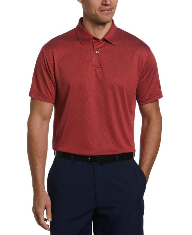 Pga Tour Mens Birdseye Textured Short-Sleeve Performance Polo Shirt Product Image