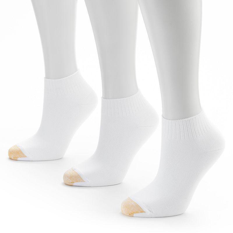 GOLDTOE 3-pk. Ribbed Quarter Socks - Women, Womens Product Image