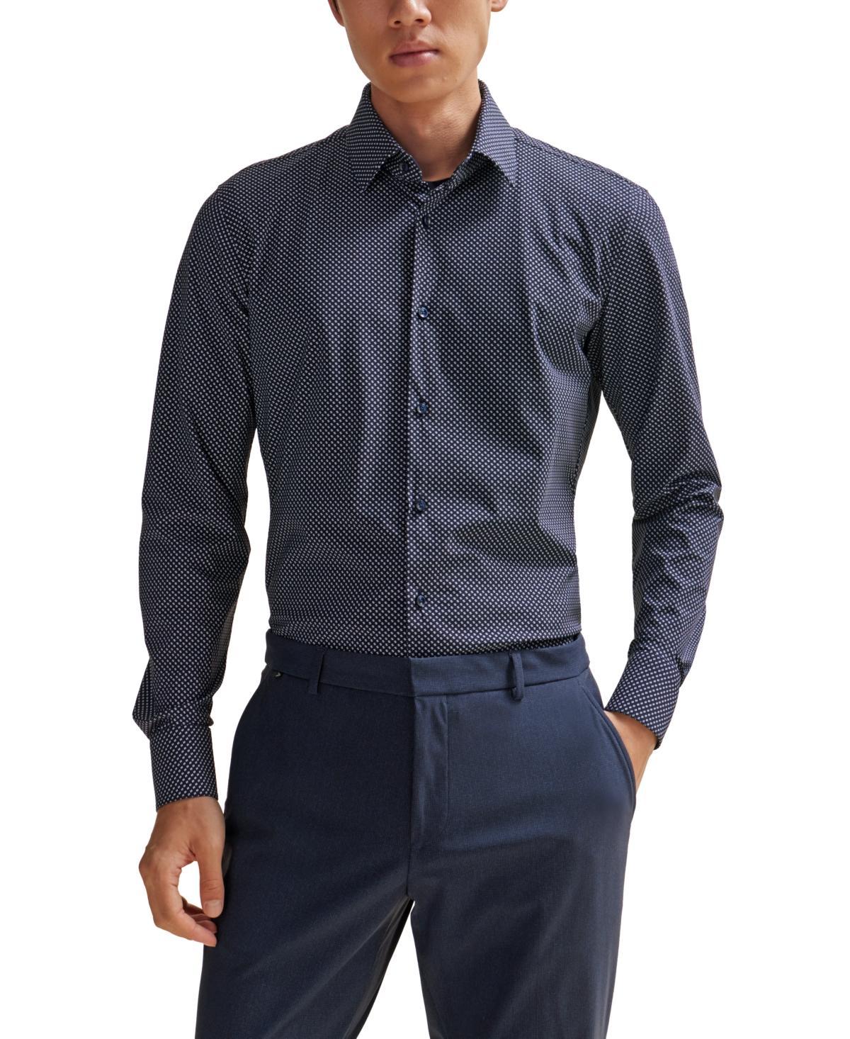 Boss by Hugo Boss Mens Printed Performance-Stretch Slim-Fit Shirt Product Image