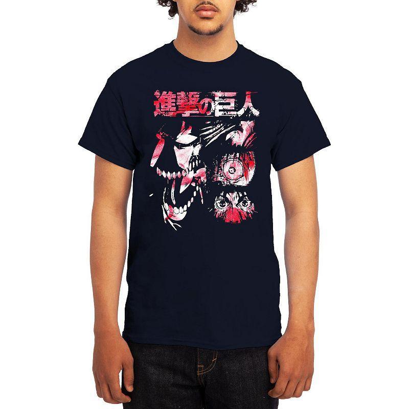 Mens Attack on Titan Tee Blue Product Image