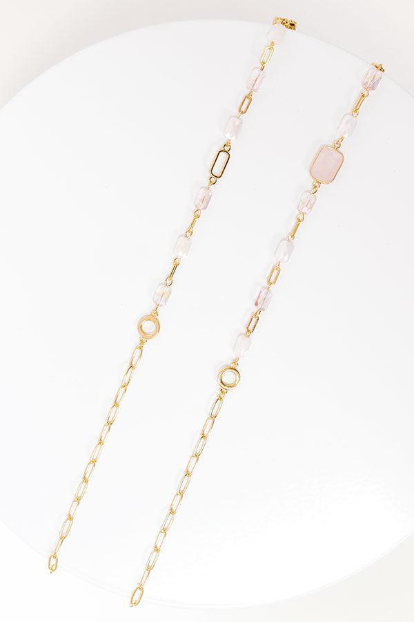 All The Glam Necklace in Pink Product Image