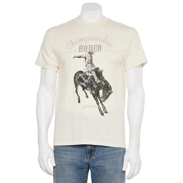 Mens Retrofit Championship Rodeo Graphic Tee Grey Product Image