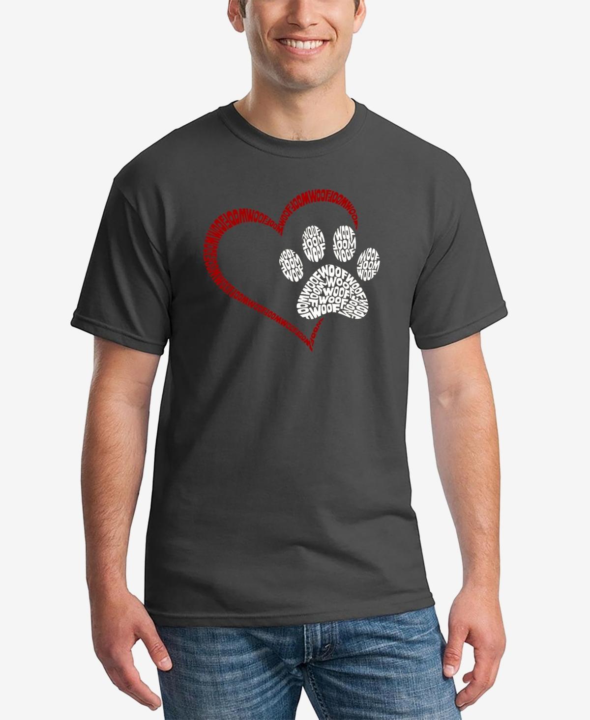 La Pop Art Paw Heart - Mens Word Art T-Shirt Product Image