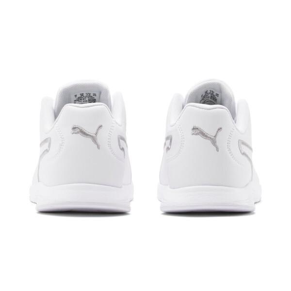 PUMA Ella Lace Up Women's Shoes in White/Silver Product Image