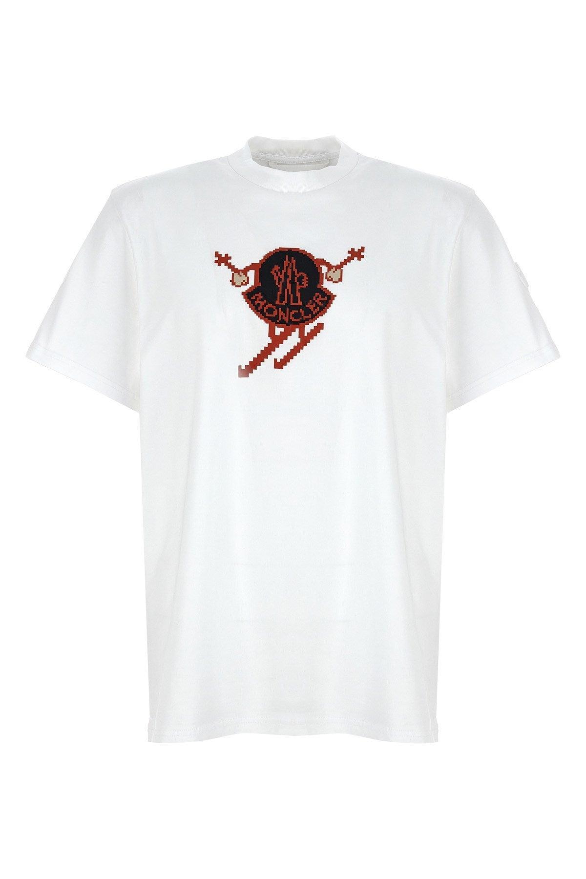 MONCLER Logo-print T-shirt In White Product Image