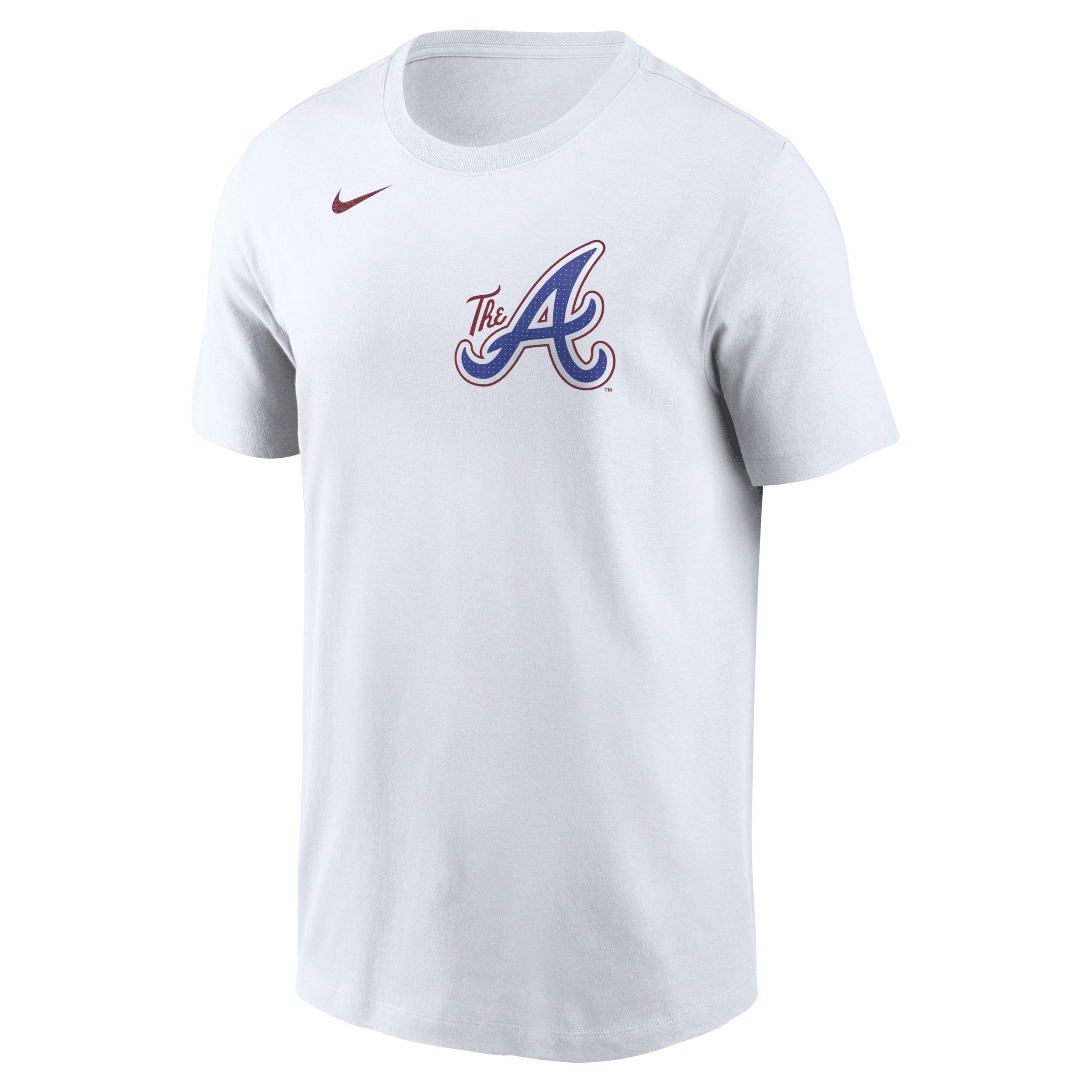 Mens Nike Matt OlsonWhite Atlanta Braves City Connect Fuse Name & Number T-Shirt Product Image