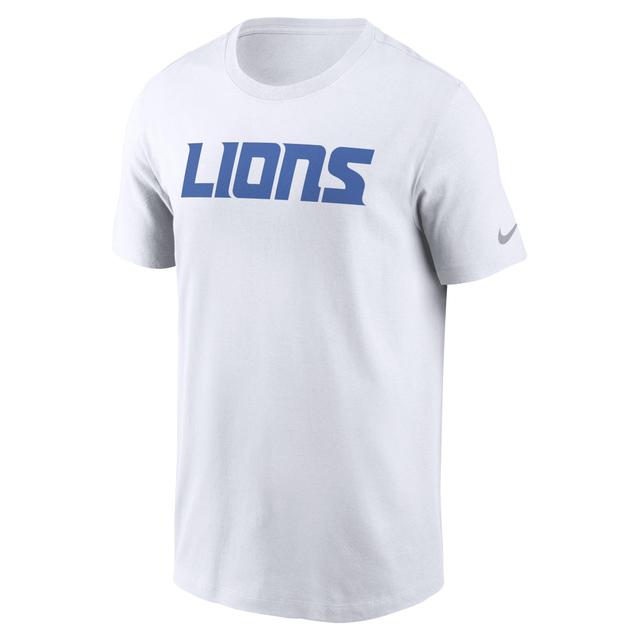 Nike Mens White Detroit Lions Primetime Wordmark Essential T-Shirt Product Image