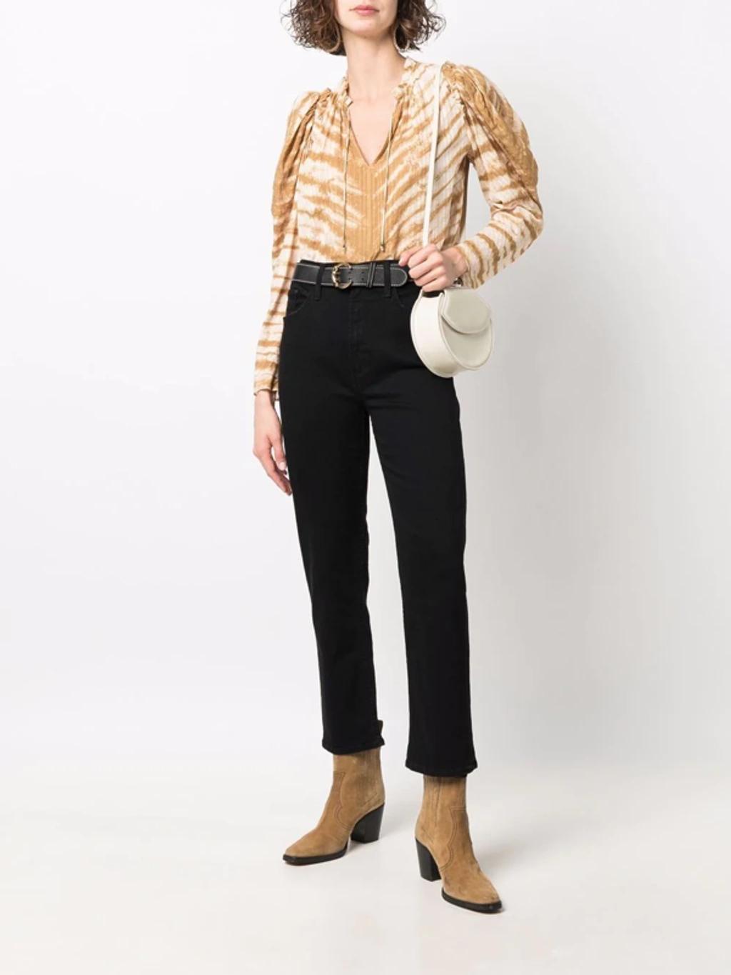 Rider High-rise Cropped-leg Jeans In Black Product Image