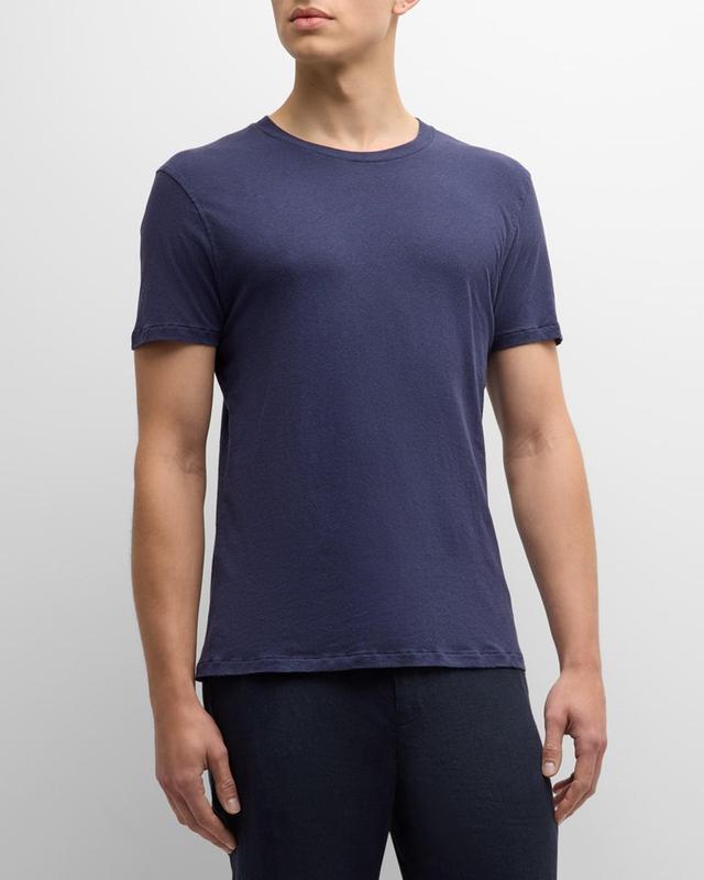 Men's Lucio Cotton-Linen Crewneck T-Shirt Product Image