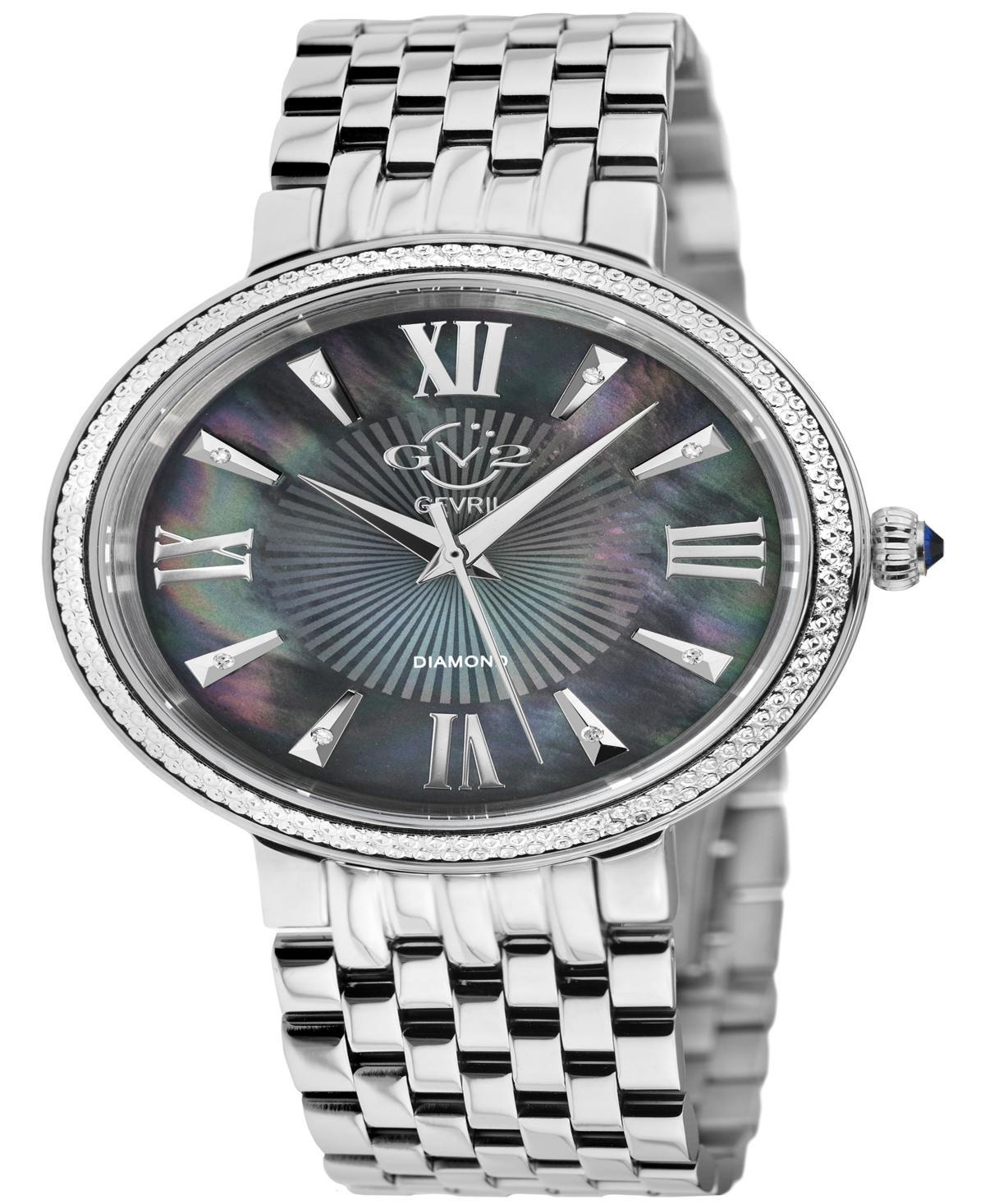 GV2 by Gevril Womens Genoa Silver-Tone Stainless Steel Watch 36mm Product Image