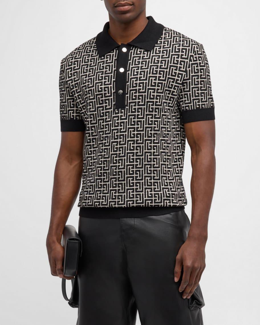 Mens Monogram Jacquard Polo Shirt Product Image