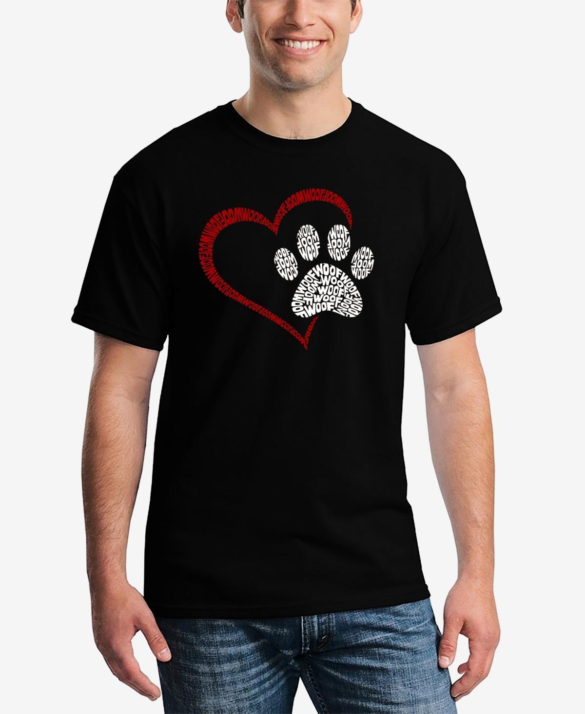 La Pop Art Paw Heart - Mens Word Art T-Shirt Product Image