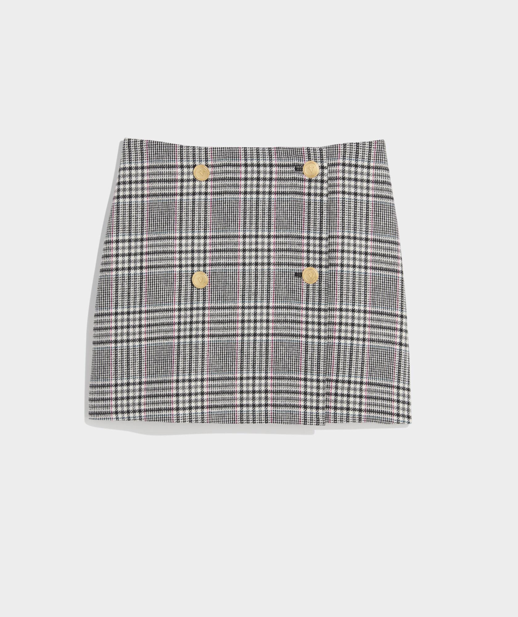 Wool Button-Front Mini Skirt Product Image