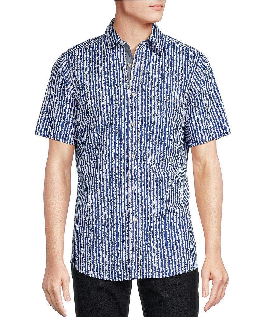 Cremieux Vertical Print Short Sleeve Shirt Product Image