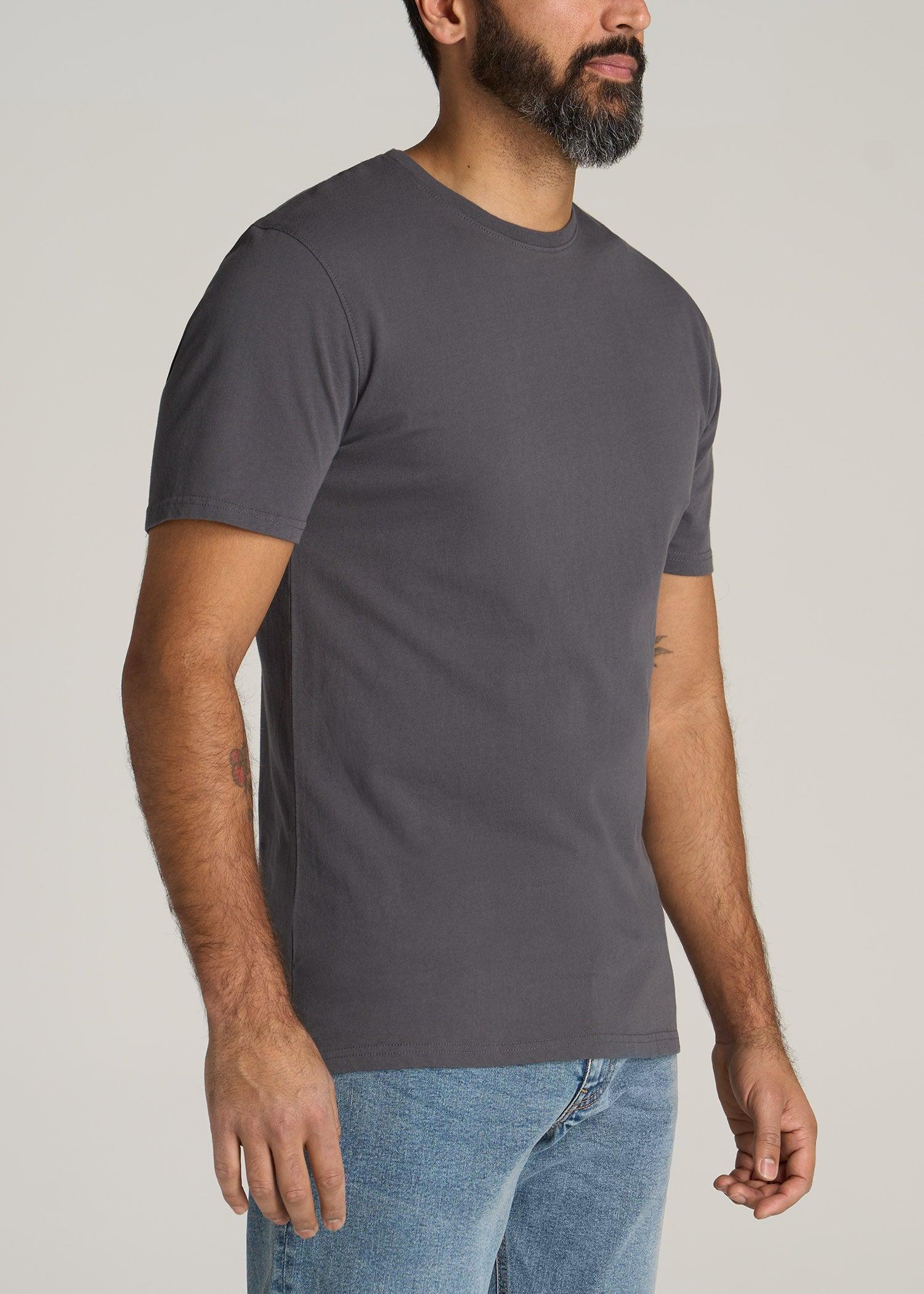 LJ&S Men's Tall REGULAR-FIT Crew Neck Tee in Flint Grey Product Image