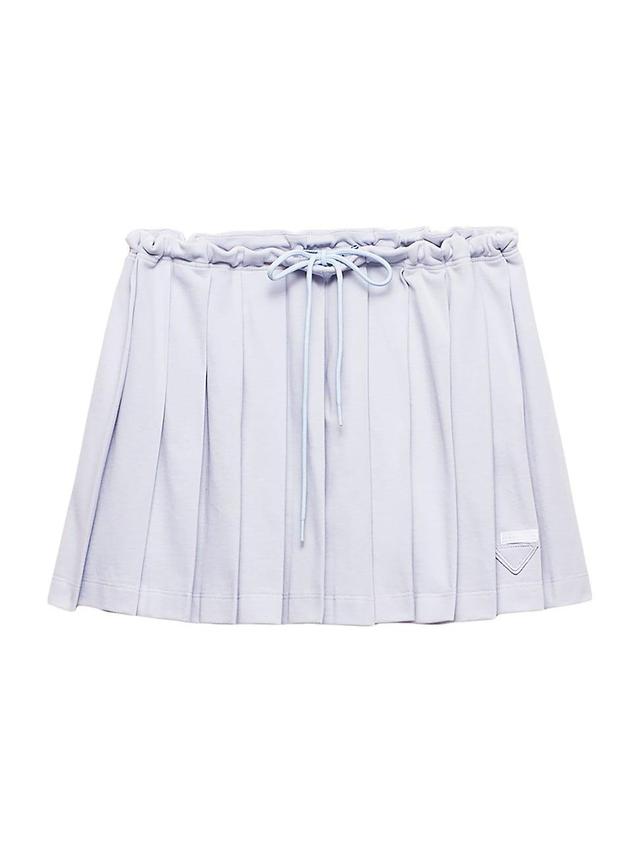 Womens Pleated Pique Miniskirt Product Image