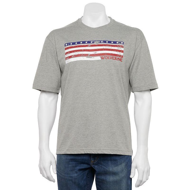 Mens Wolverine American Flag Graphic Tee Product Image