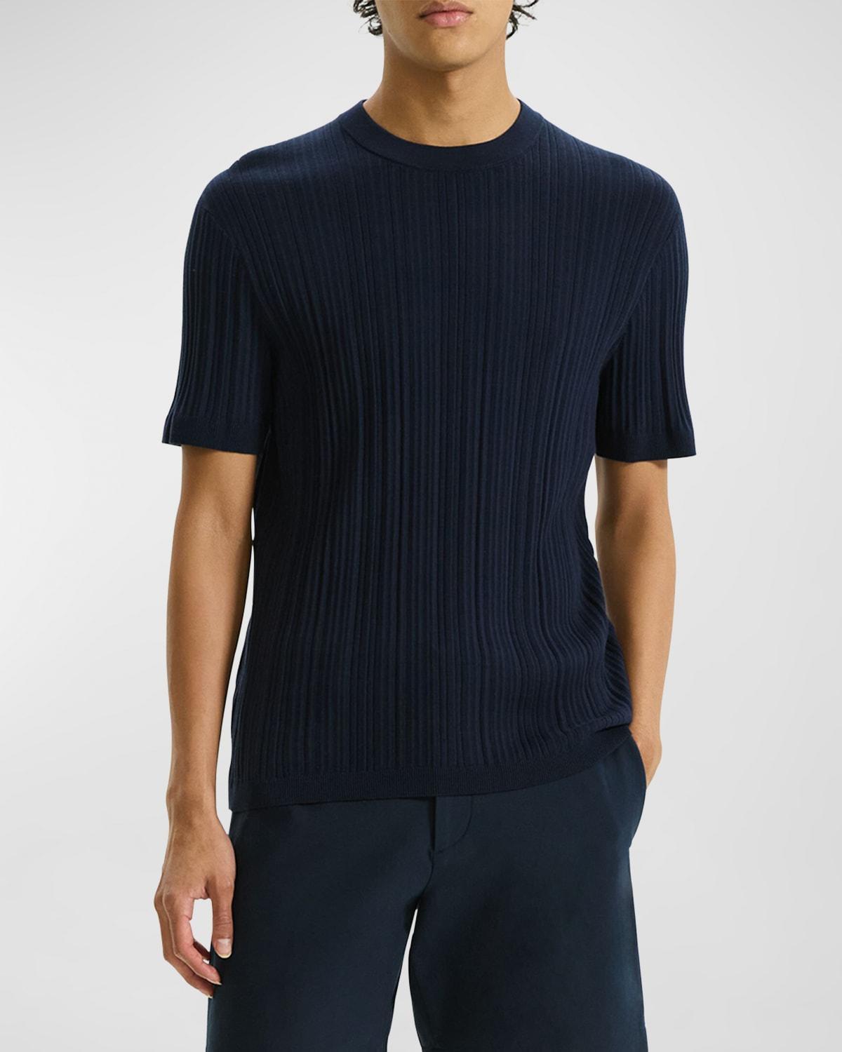 Mens Damian Ribbed Crewneck T-Shirt Product Image