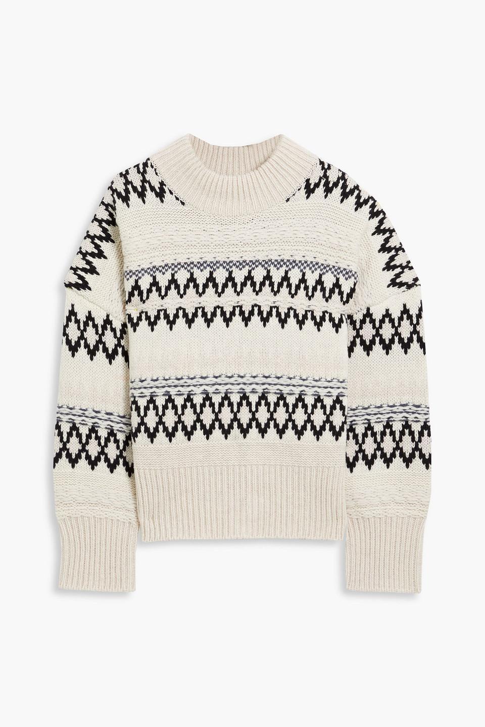 Willow Fair Isle Wool Sweater In White product image