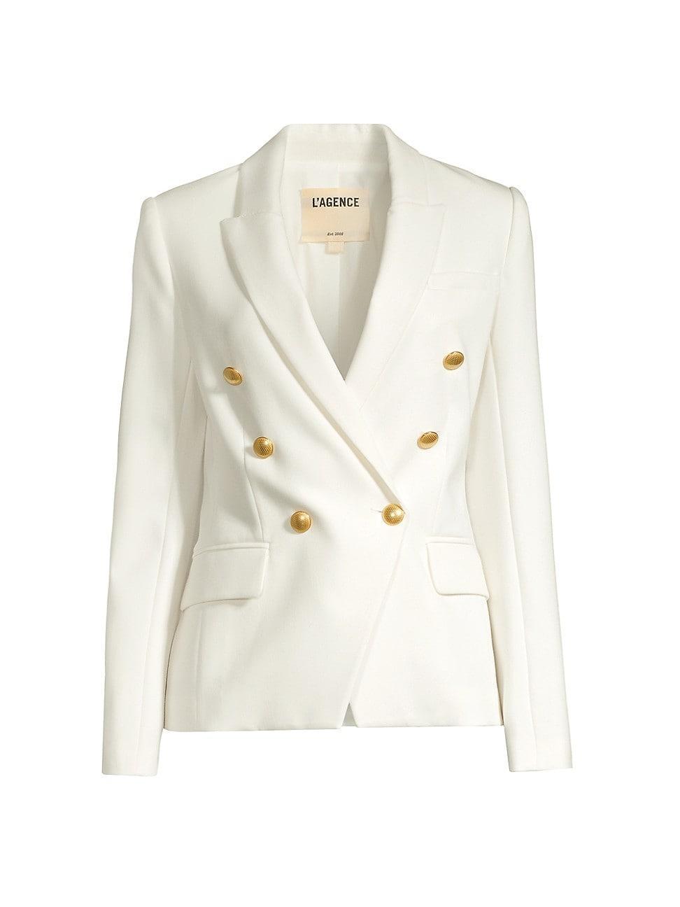 Womens Kenzie Cotton-Blend Double-Breasted Blazer Product Image