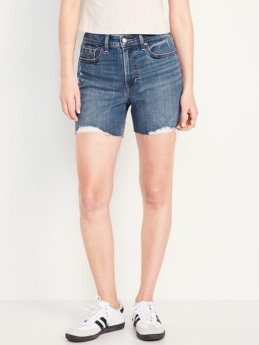 High-Waisted OG Jean Shorts -- 5-inch inseam Product Image