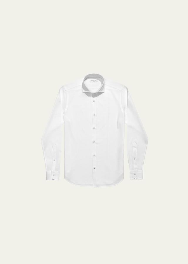 Mens Woven Cotton Oxford Sport Shirt Product Image