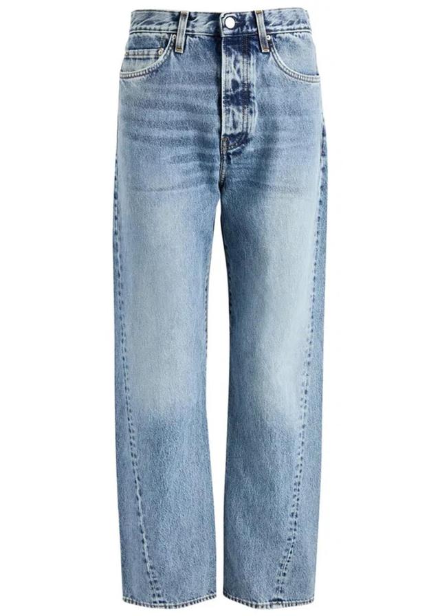 Toteme Twisted Seam Straight-leg Jeans In Light Blue Product Image