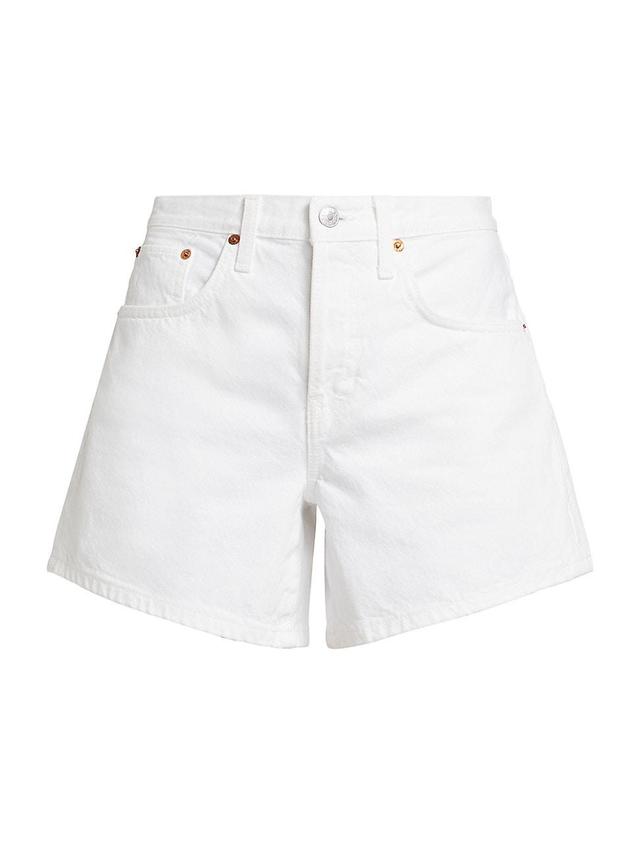 Womens Mid-Rise Denim Boy Shorts Product Image