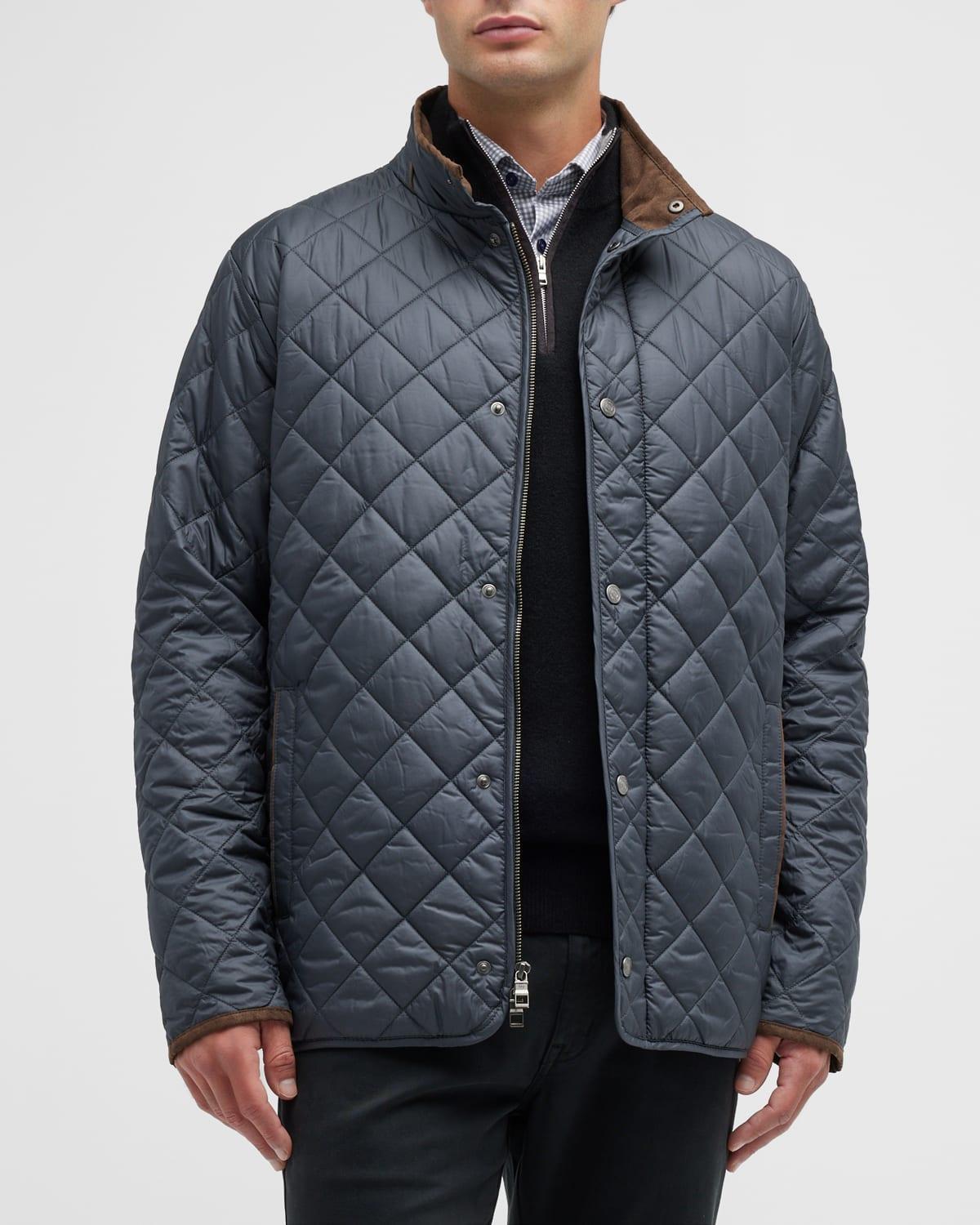 Mens Suffolk Quilted Travel Coat Product Image