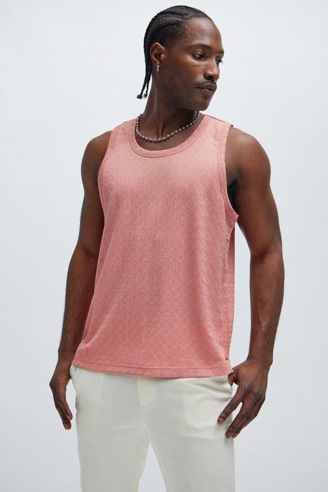 Reign Textured Tank - Mauve Product Image