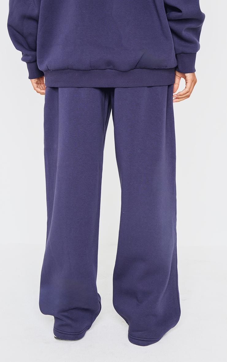 PRETTYLITTLETHING Navy Logo Oversize Wide Leg Sweatpants Product Image