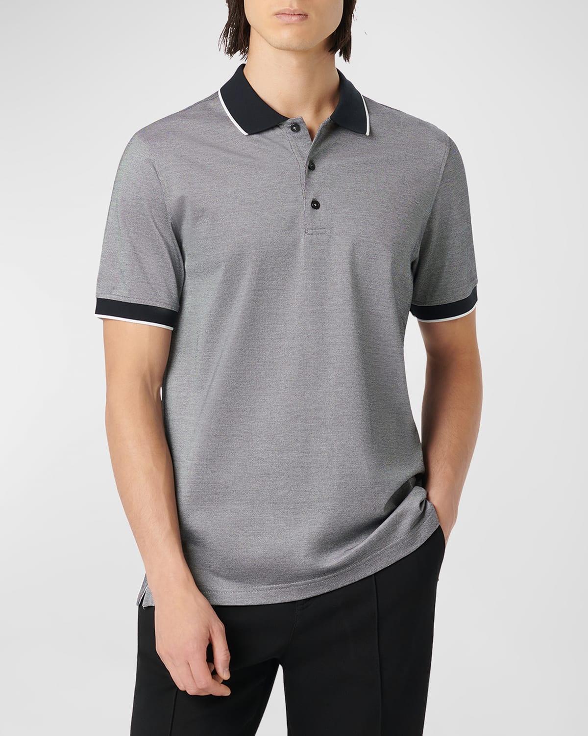 Mens Short-Sleee 3-Button Polo Shirt Product Image