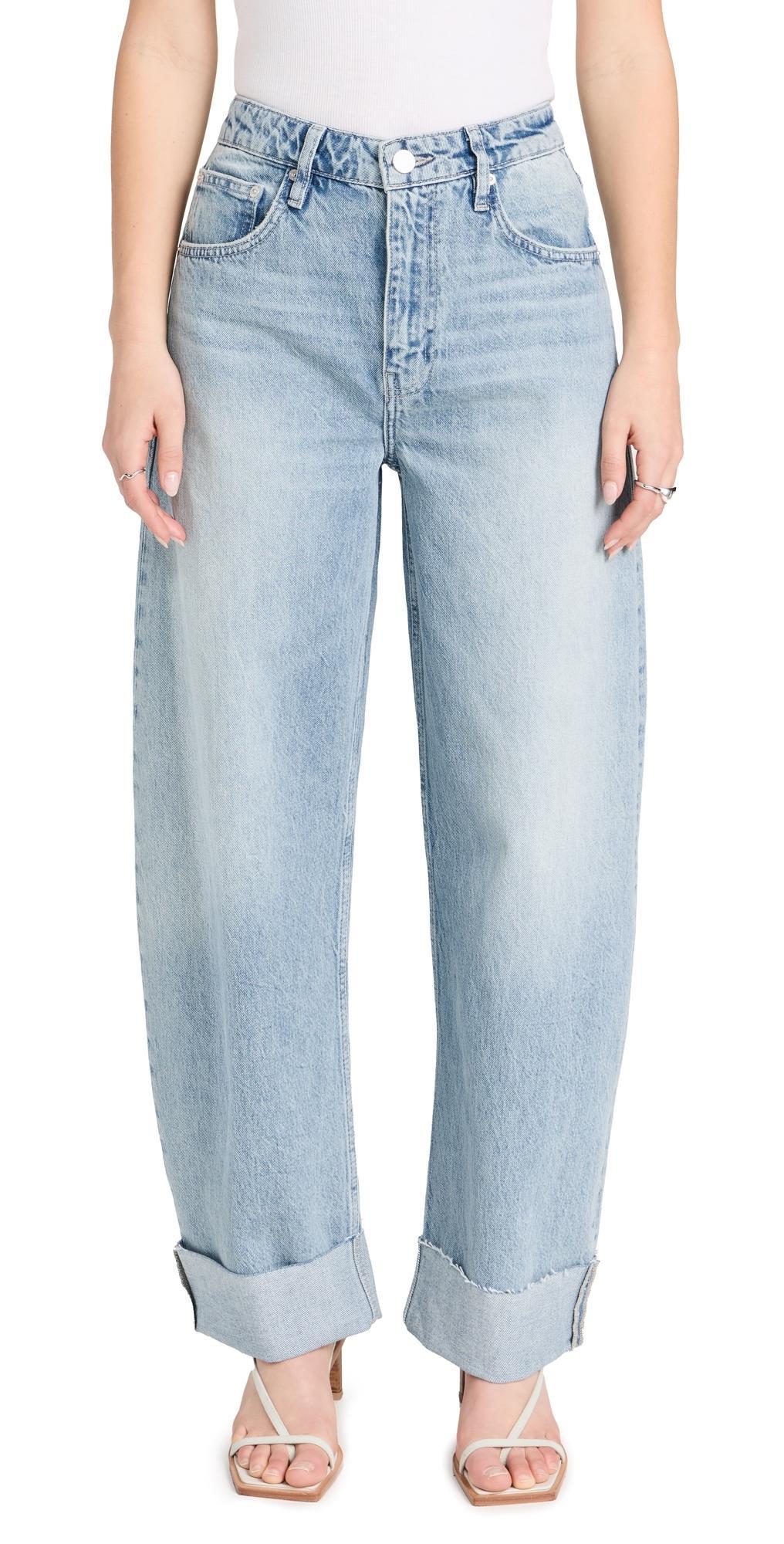 Long Barrel Raw Cuff Jeans Rhode In Blue Product Image